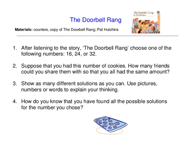 The Doorbell Rang Worksheet
