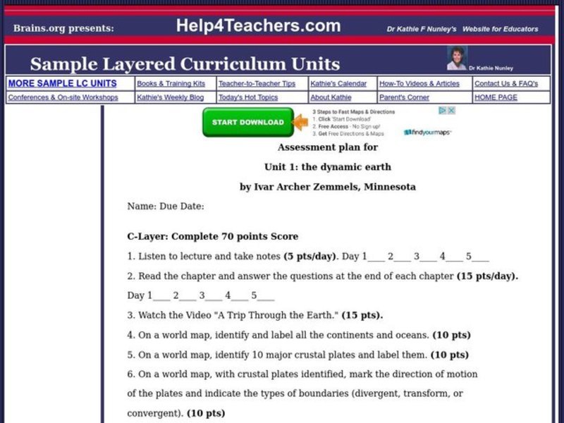 The Dynamic Earth Lesson Plan