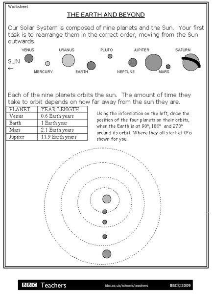 The Earth and Beyond Organizer