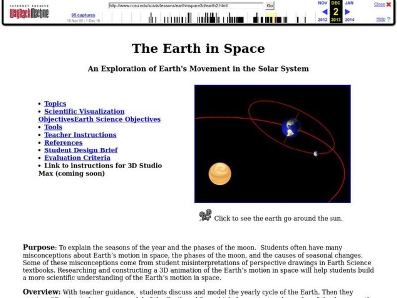 The Earth in Space Lesson Plan