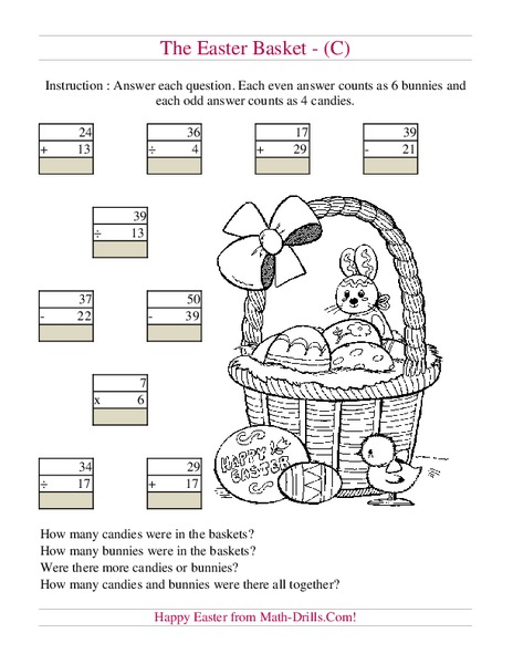 The Easter Basket Worksheet
