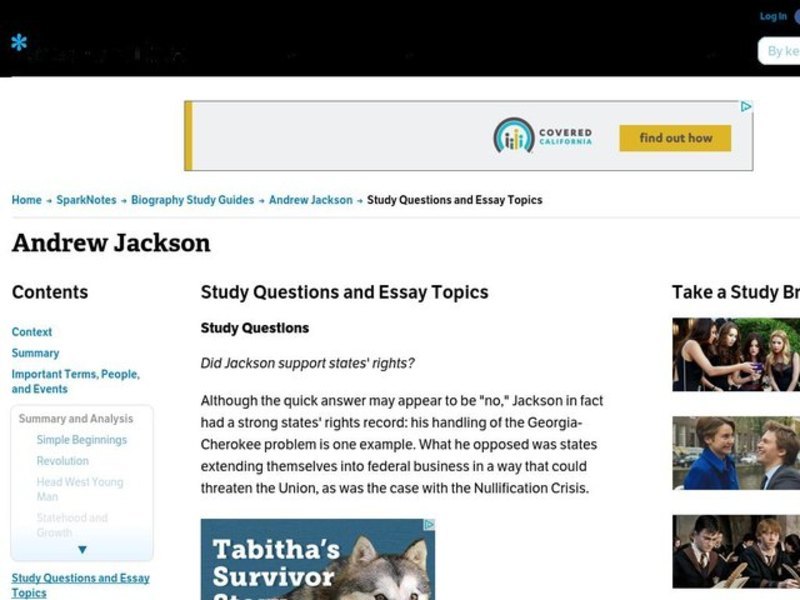 Andrew Jackson      Interactive