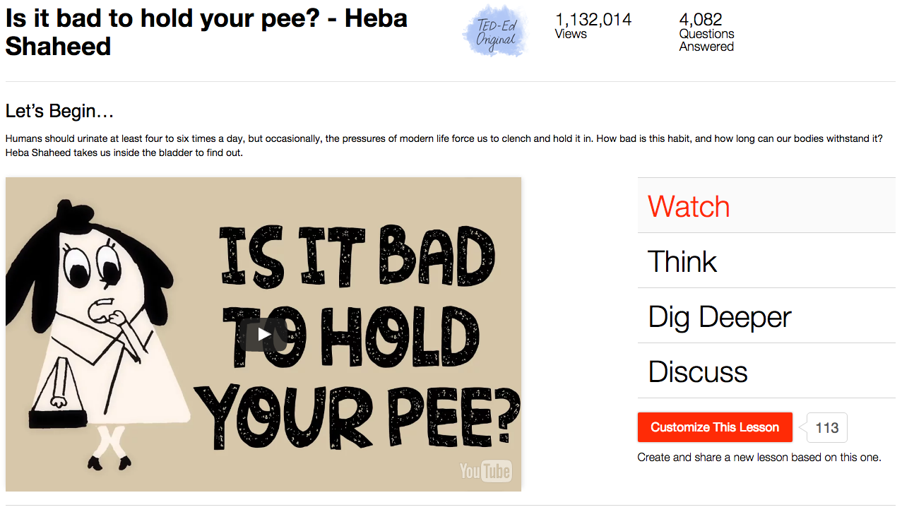 Is It Bad to Hold Your Pee? Instructional Video
