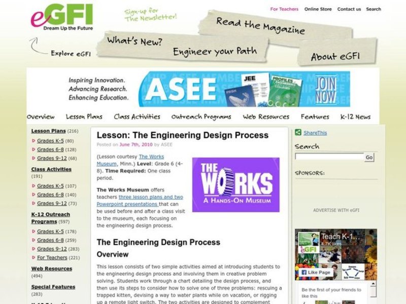 The Engineering Design Process Lesson Plan