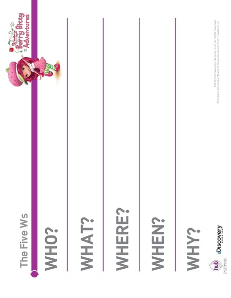 The Five W's Organizer