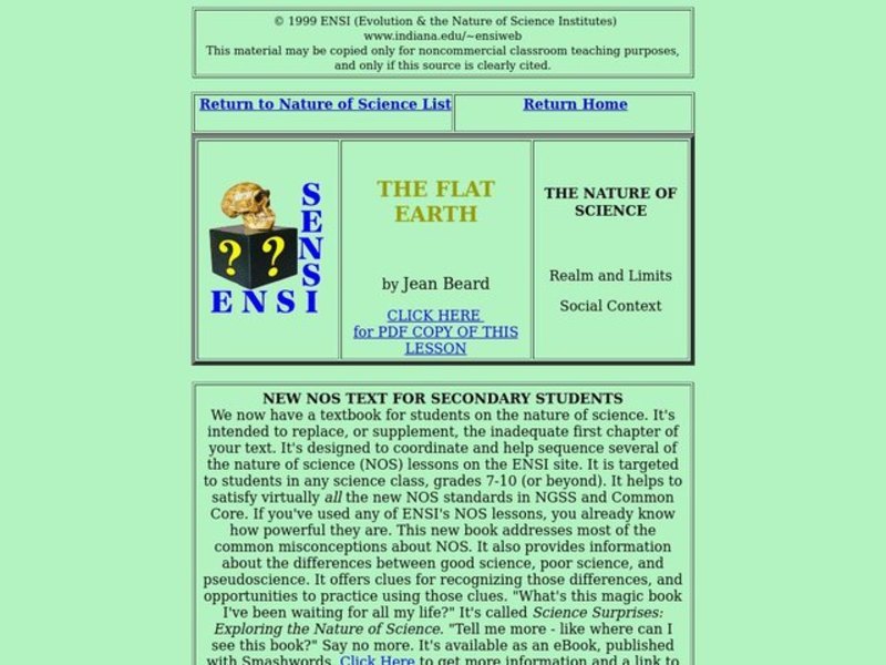 The Flat Earth Lesson Plan