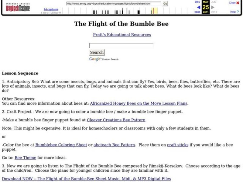 The Flight of the Bumble Bee Lesson Plan
