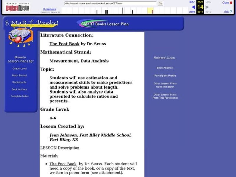 The Foot Book Lesson Plan