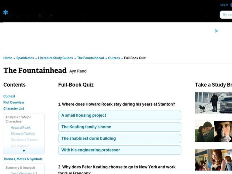 The Fountainhead Quiz Interactive
