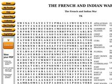 The French and Indian War Worksheet
