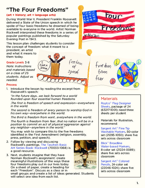 The Four Freedoms Lesson Plan
