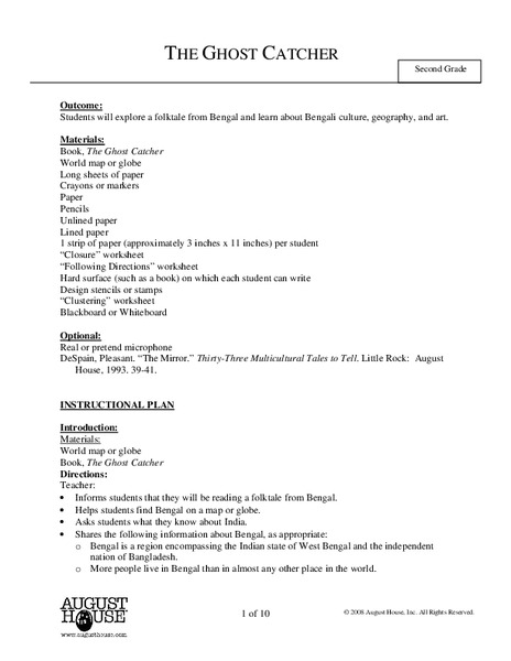 The Ghost Catcher Lesson Plan