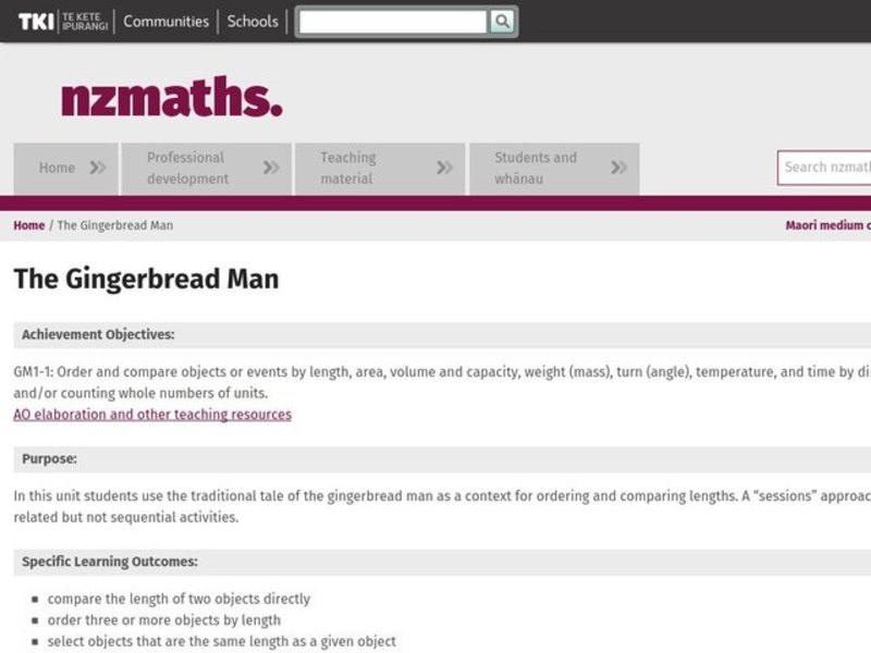 The Gingerbread Man Lesson Plan