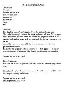 The Gingerbread Man Lesson Plan