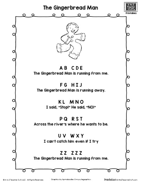 The Gingerbread Man Printables
