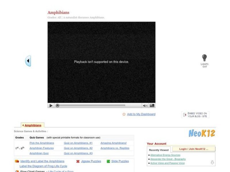 Amphibians Instructional Video
