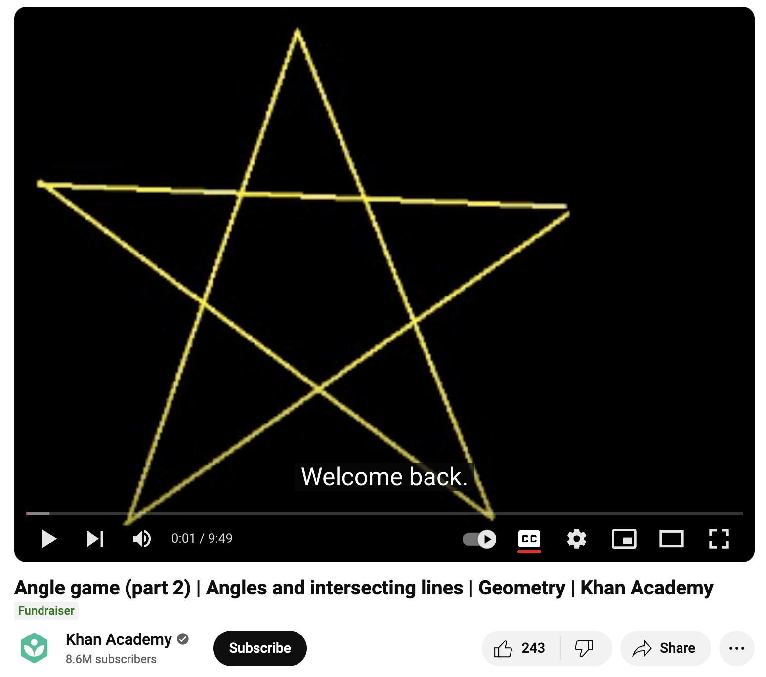 Angle Game (Part 2), Angles and Intersecting Lines Instructional Video