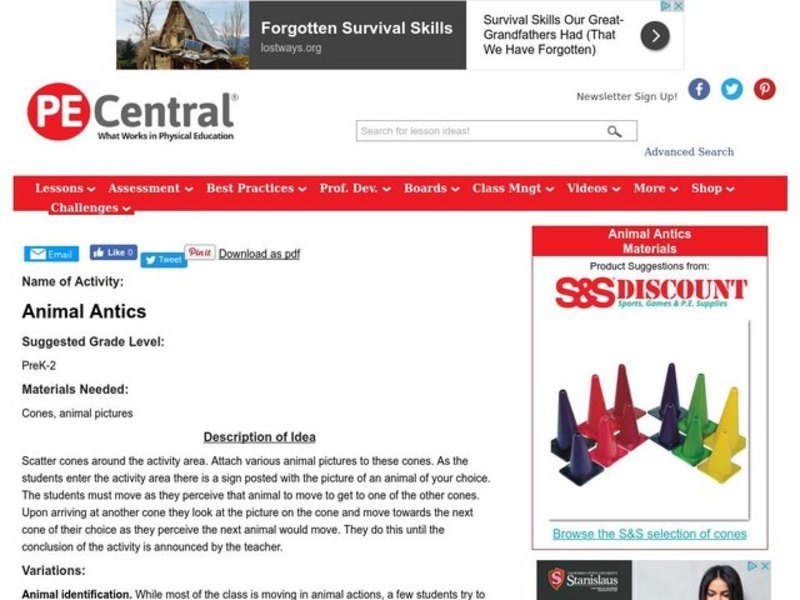 Animal Antics Lesson Plan