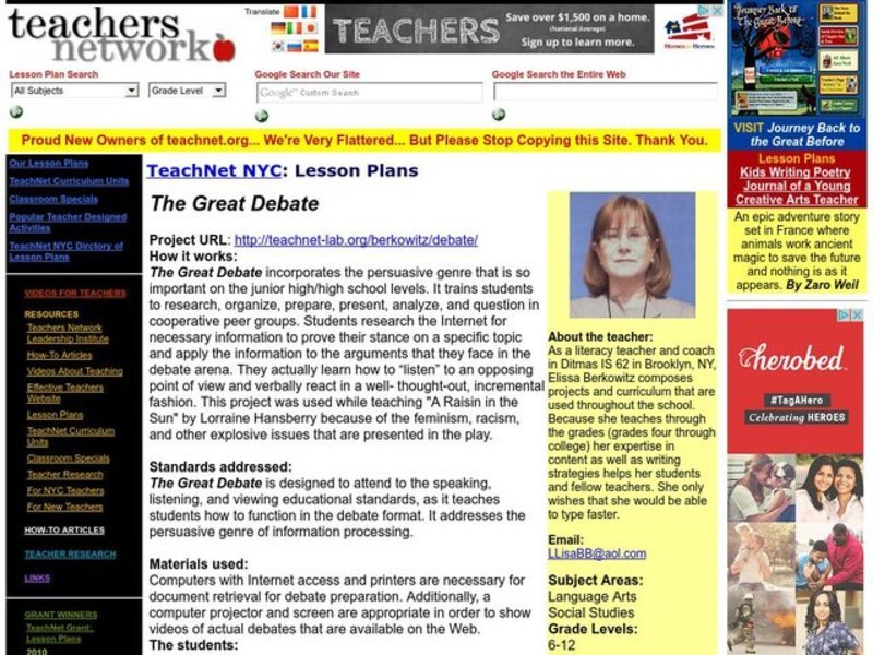 The Great Debate Lesson Plan
