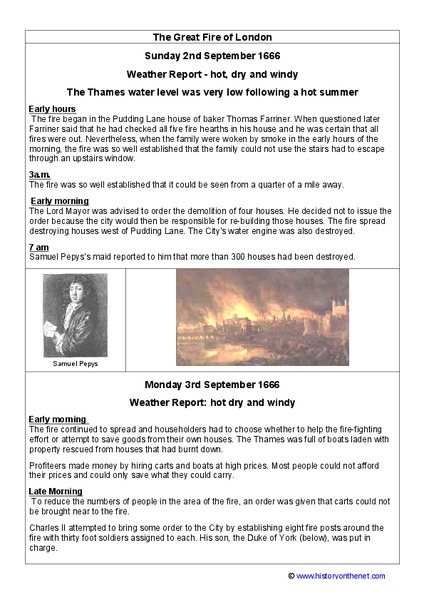 The Great Fire of London Organizer