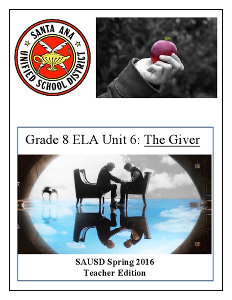The Giver Unit Plan