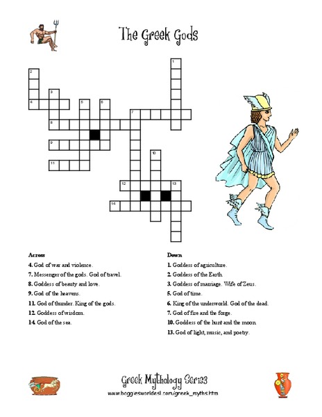 The Greek Gods Worksheet