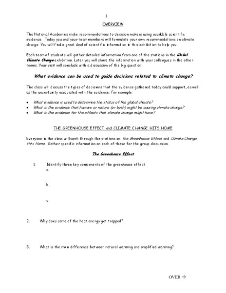 The Greenhouse Effect Lesson Plan