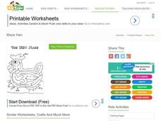 The Hen Maze Worksheet