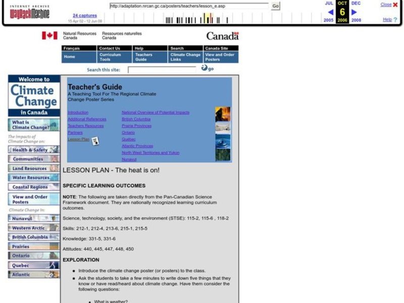 The heat is on! Lesson Plan