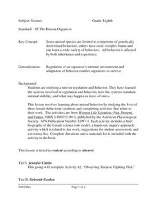 The Human Organism Lesson Plan