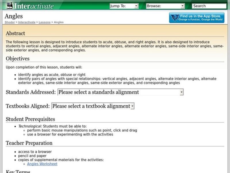 Angles Lesson Plan Lesson Plan