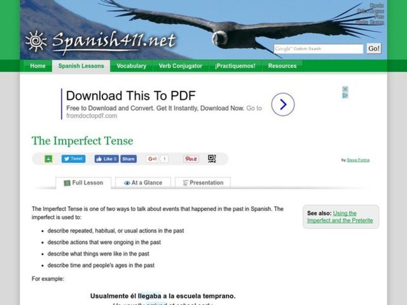 The Imperfect Tense Interactive