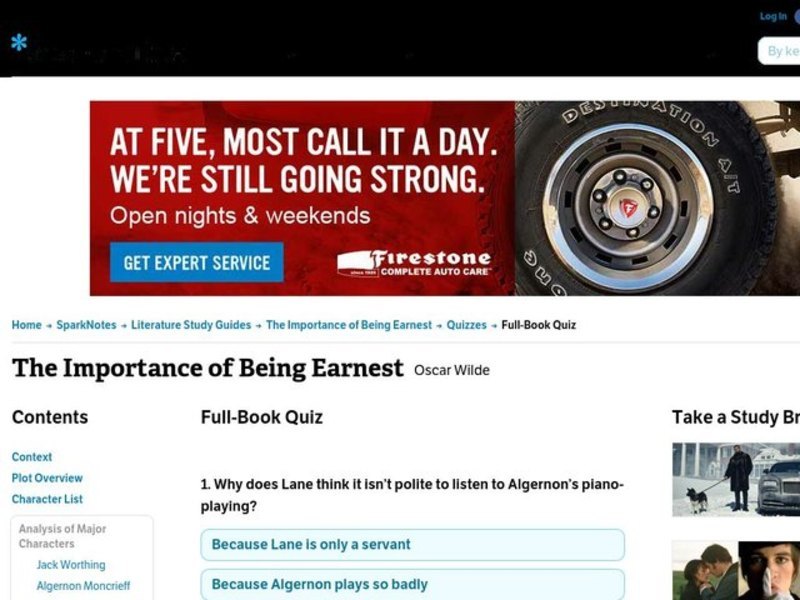 The Importance of Being Earnest Interactive