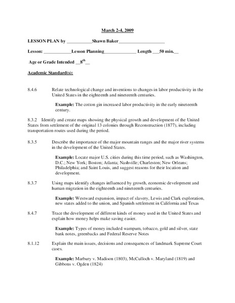 The Industrial Revolution Lesson Plan