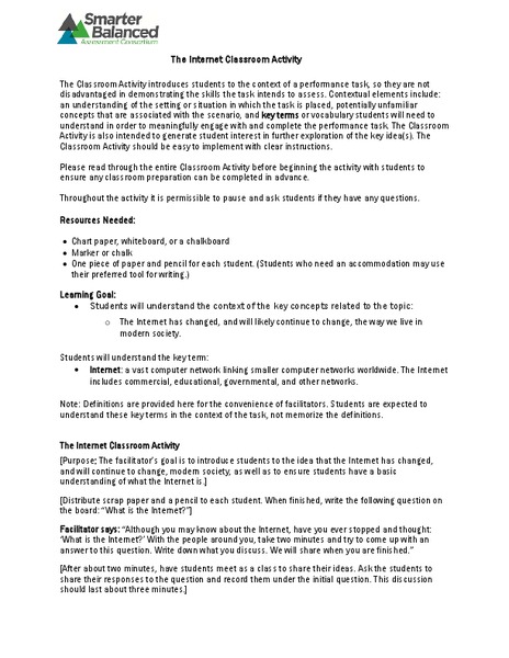 The Internet Activity