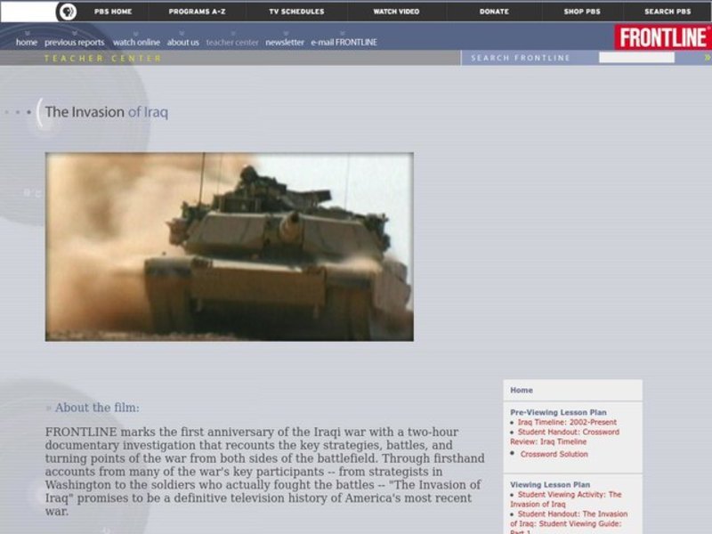 The Invasion of Iraq Lesson Plan