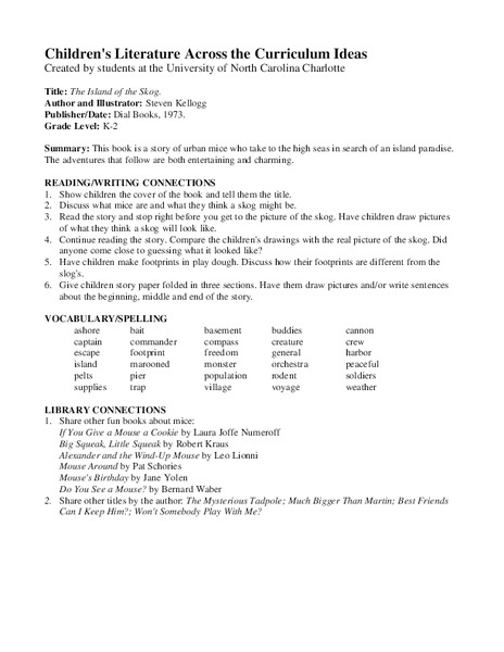 The Island of the Skog Lesson Plan