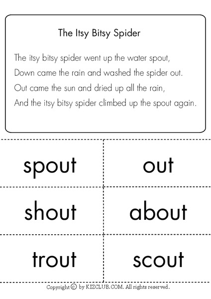 The Itsy Bitsy Spider Lesson Plan