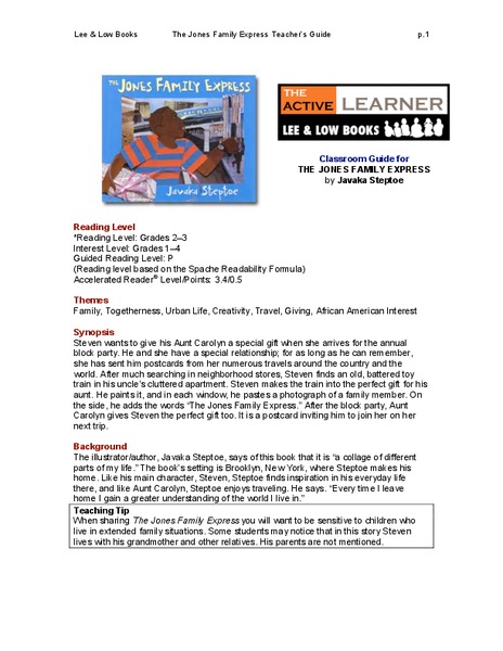 The Jones Family Express Lesson Plan