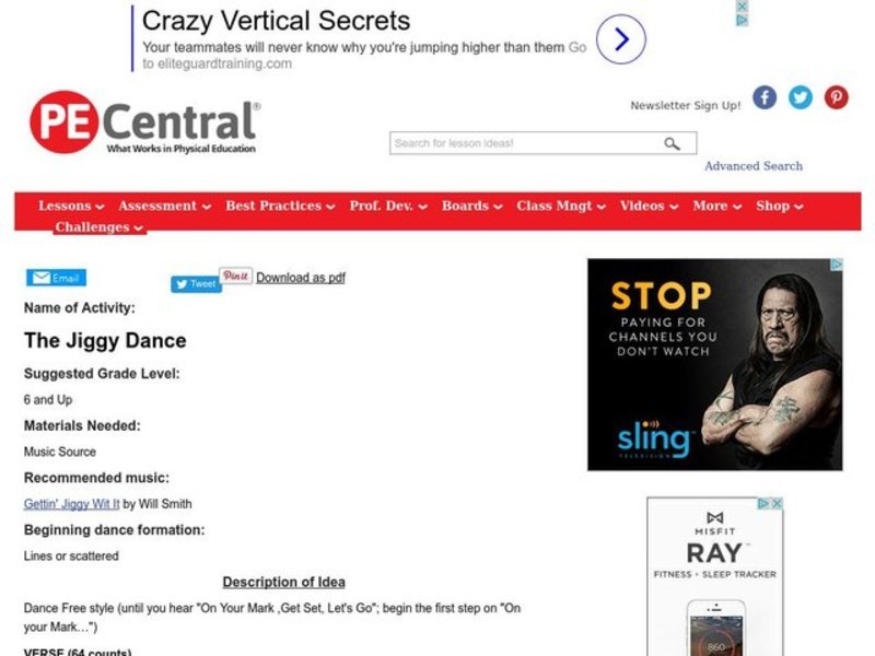 The Jiggy Dance Lesson Plan