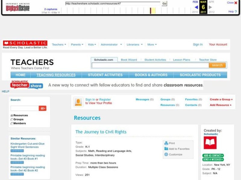 The Journey to Civil Rights Lesson Plan