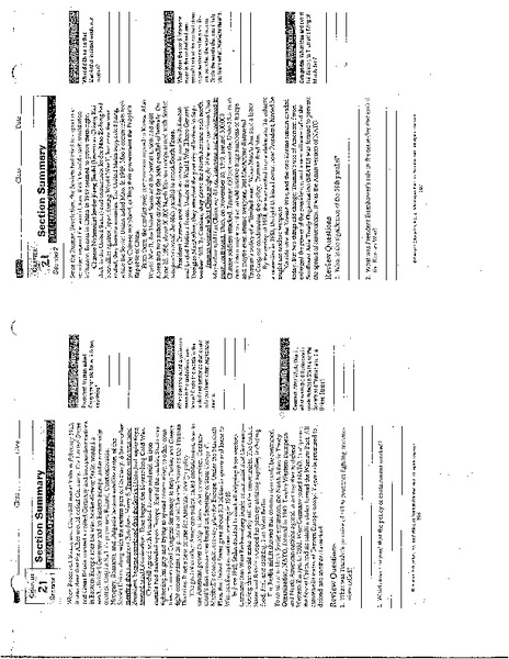 The Korean War Worksheet