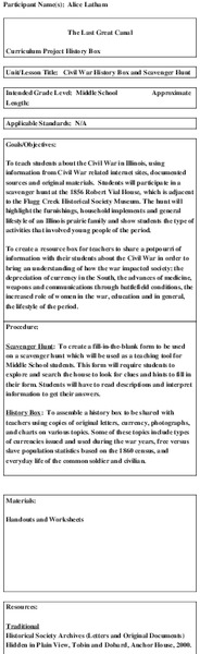 The Last Great Canal Lesson Plan