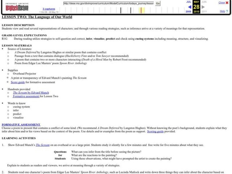 The Language of Our World Lesson Plan