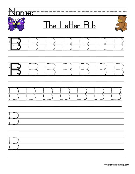 The Letter B Worksheet