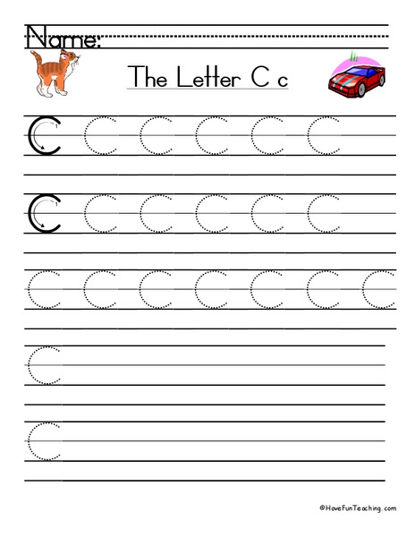 The Letter C Worksheet