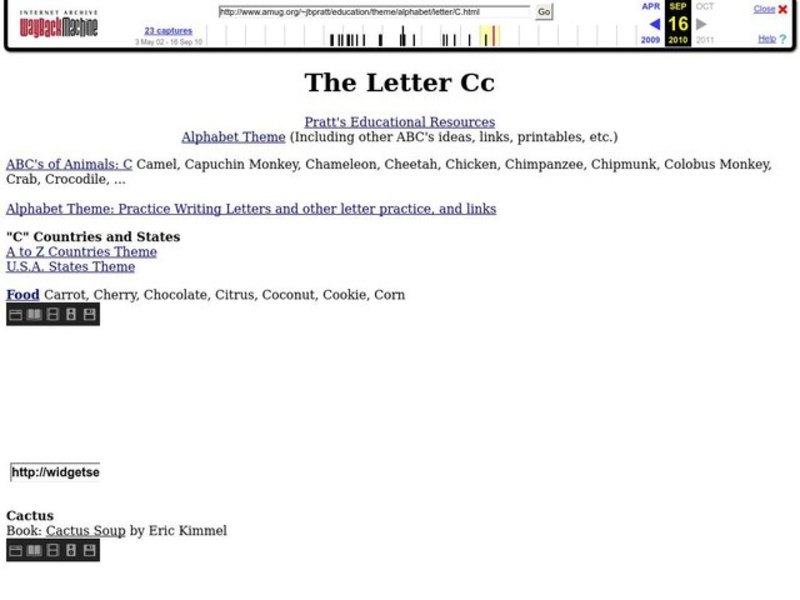 The Letter Cc Lesson Plan