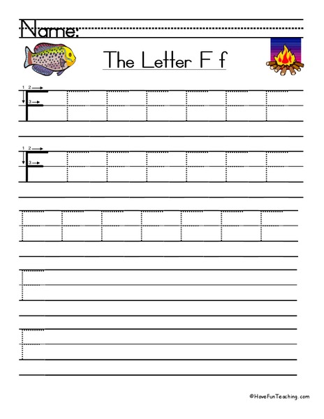 The Letter F Worksheet