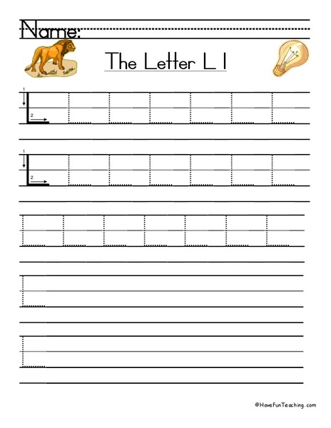The Letter L Worksheet