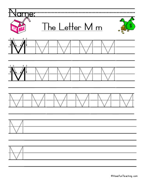 The Letter M Worksheet